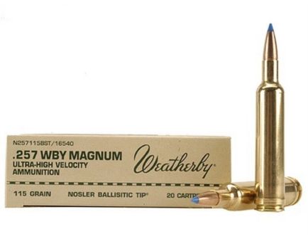 Weatherby Select Plus 257 Weatherby Mag 115 grain Ballistic Tip Rifle Ammo, 20/Box - N257115BST
