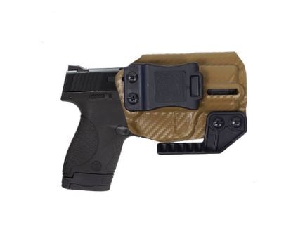 Nerd IWB Smith and Wesson Shield Holster For Sale, Carbon Fiber Brown