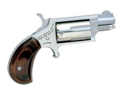 North American Arms 1.125" .22 LR Mini Revolver With .22 Magnum Cylinder, Stainless
