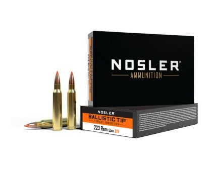 Nosler 55 gr Ballistic Tip .223 Remington Ammunition, 20 Rounds