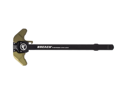 Aero Precision AR15 Breach Ambi Charging Handle w/ Large Lever, Black/OD Green