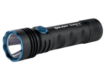 Olight Seeker 4 Rechargeable LED Flashlight, Matte Black, 3100 Max Lumens, Black