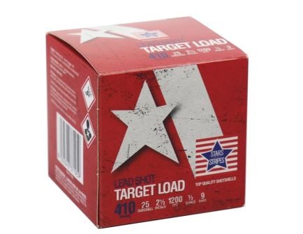 Stars and Stripes Target Load .410 Gauge 2-1/2" #9 1/2 Ounce 25rds