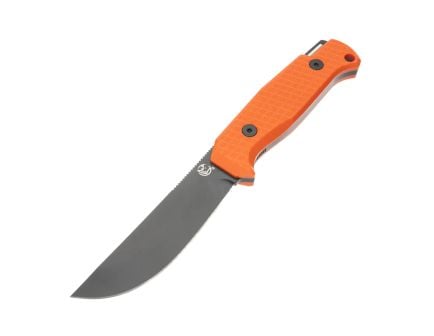 Glow Rhino Bohr Fixed Blade Knife - Blaze Orange Handle Green Tritium