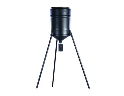 On Time Tomahawk VL 25 gal Feeder w/Tripod, Black