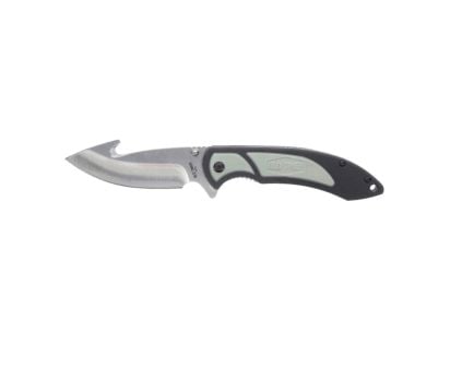 Old Timer Trail Boss Folding Knife Gut Hook, Black/Gray