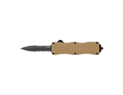 Schrade Uproar Tactical OTF Dagger Knife Serrated, FDE - 1159305