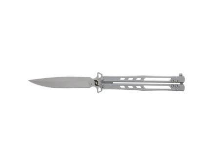 Schrade Alpha Class Alkymest Balisong Folding Knife Clip Point, Bead Blasted