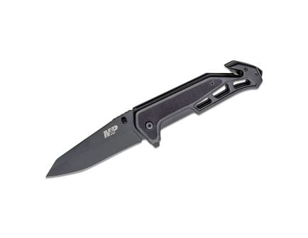 Smith & Wesson M&P Border Guard Spring Assist Folding Knife and Tool Tanto, Black