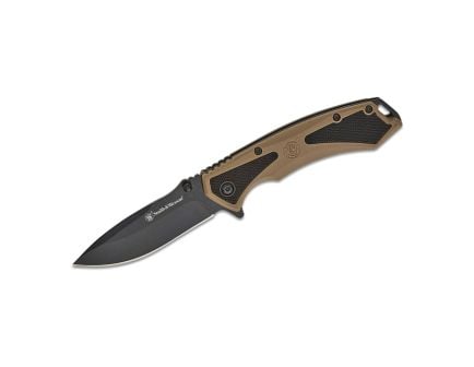 Smith & Wesson Extreme Ops Folding Knife Drop Point, Black/Tan