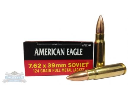 American Eagle 7.62x39mm 124gr FMJ Ammunition 20rds - AE76239A