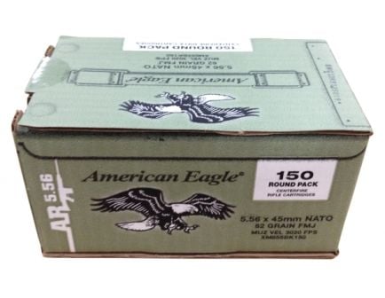 American Eagle 5.56 62 grain m855 ammo 150 rounds