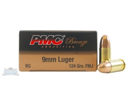 PMC Bronze 9mm 124gr FMJ Ammunition 50rds - 9G
