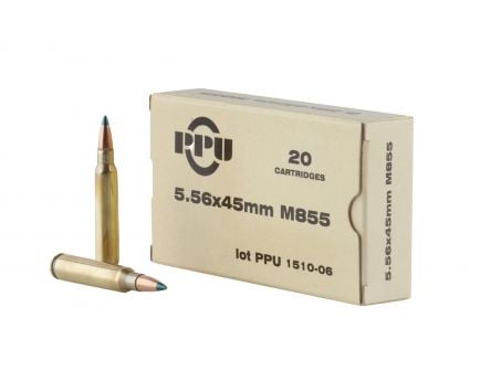 Prvi Partizan 5.56x45 M855 62 gr FMJBT 20 Rounds Ammunition - PPN5562