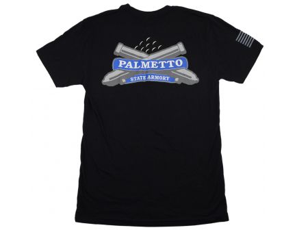 PSA Logo T Shirt - Flag Sleeve - Black