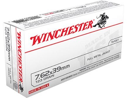 Winchester USA 7.62x39mm 123gr FMJ Ammunition 20rds - Q3174