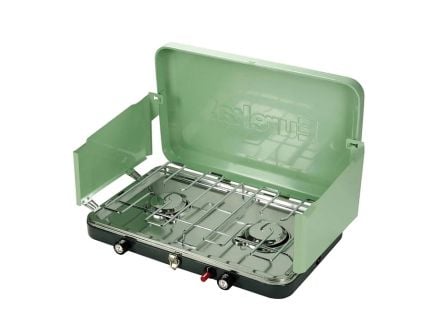 Eureka Ignite Steel 2-Burner Camp Stove, Quiet Green
