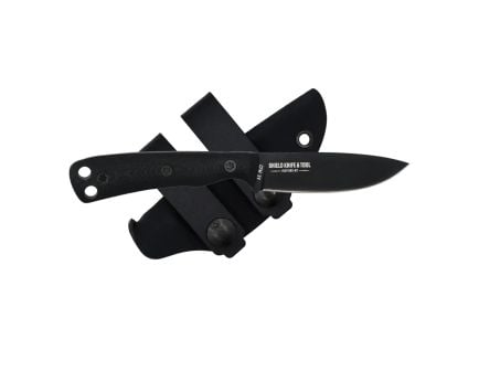 Shield Knife & Tool Ascent Fixed Knife Drop Point, Black