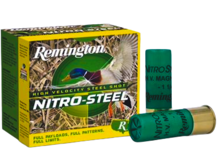 Remington Nitro Steel 2.75" 12 Gauge Ammo 4, 25/box - 20803