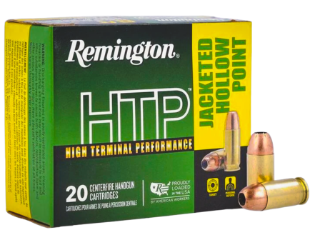 Remington HTP .380 Auto 88 gr Jacketed Hollow Point Ammo, 20/box - 22248