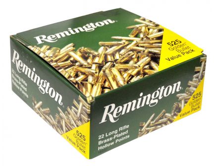 Remington High Velocity Rimfire 36 gr HP .22 LR Ammunition, 525 Rounds