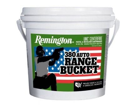 Remington UMC Range Bucket 95 gr FMJ 380 ACP Ammunition, 300 Rounds
