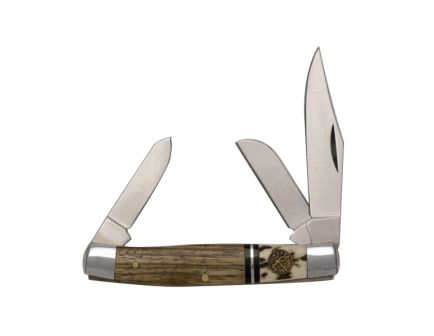American Buffalo Knife & Tool Roper Stockman Laredo Genuine Folding Knife Clip Point/Spey