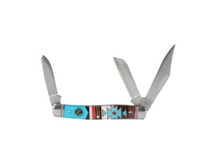 American Buffalo Knife & Tool Stockman Sunset Series II Folding Knife Clip Point/Sheepsfoot/Spey