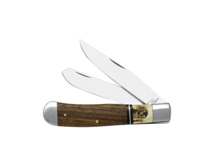 American Buffalo Knife & Tool Roper Trapper Laredo Genuine Folding Knife Clip Point/Spey