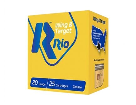 RIO Wing and Target 20 Gauge 2 3/4" 7/8 oz 7.5 Shot 25 Rounds
