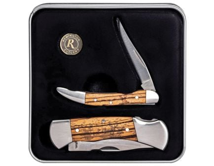 Remington Whitetail and Fox Folding Collector Tin Gift Knife Set