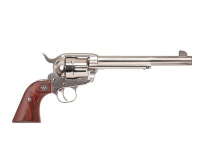 Ruger Vaquero Small Frame 7.5" .357 Mag / .38 SPL 6rd Pistol, Stainless/Wood