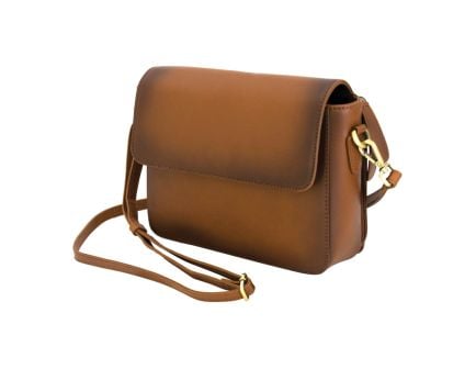 Rugged Rare S&W Dynamic Crossbody Holster Ambidextrous Vegan Leather, Tan