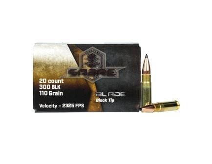 AAC "Sabre Blade Black Tip" 300 Blackout 110 Grain 20rd Box Ammunition