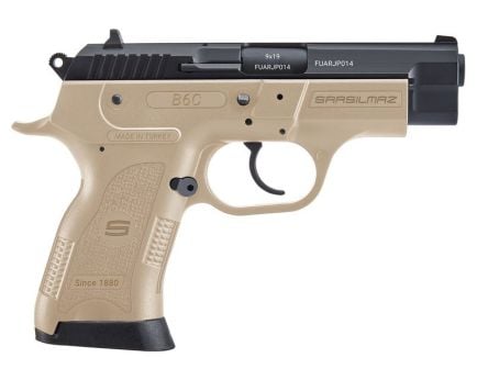 SAR B6C Compact 3.8" 9mm 13rd Pistol, FDE/Black - B6C9SA