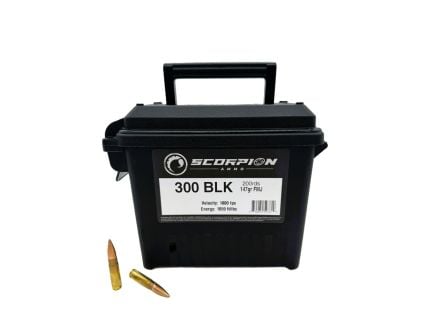 Scorpion Ammunition 300 BO 147gr 200rd Ammo Can - 300B147FMJ-S200