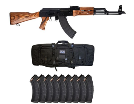 BLEM PSAK-47 GF5 Forged Classic Rifle, Nutmeg W/ 10 Mags & Rifle Bag