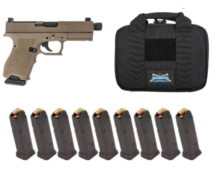 PSA Dagger Compact 9mm RMR Pistol W/Threaded Barrel, 10 - 15rd Magazines, & Pistol Case, Flat Dark Earth