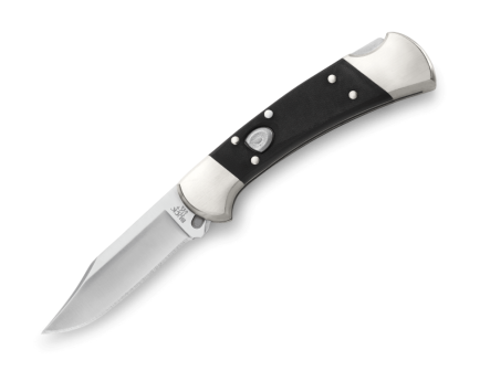 Buck 112 Elite Auto Folding Clip Point Knife, Black - 0112BKSA-B