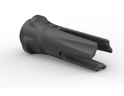 Breek Arms - Scorch 3-Prong Flash Hider for 3QD, 9mm, 5/8x24 - BRK4319