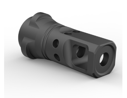 Breek Arms - Echo Single-Port Muzzle Brake for 3QD, 9mm, 1/2x28 - BRK4333