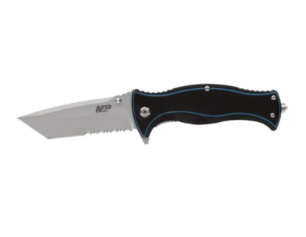 Smith & Wesson M&P Officer Folding Knife, Black/Blue - 1135797
