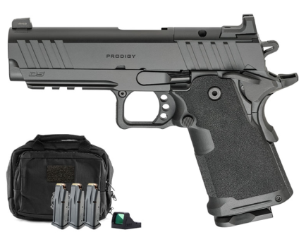 Springfield 1911 Prodigy Compact 4.25" 9mm 15rd Pistol Package with Viridian Optic, Black - PH9116AOS-PAC