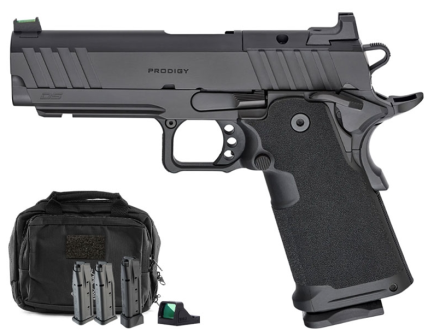 Springfield 1911 Prodigy 4.25" 9mm 20rd / 17rd Pistol Package with Viridian Optic, Black - PH9117AOS-PAC