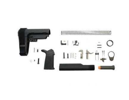 DPMS 9mm SBA3 MOE with Panther Polished Trigger Pistol Lower Build Kit, Black