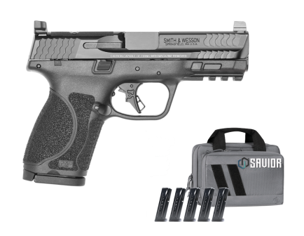 S&W Bundle M&P9 M2.0 OR Compact 4" 9mm (5)15rd Pistol NTS with Savior Bag - 14778