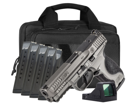 S&W Bundle M&P9 M2.0 Metal 4.25" 9mm (5)17rd OR Pistol, Gray NTS with RFX11 Optic and Savior Bag - 14722