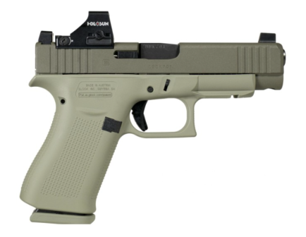 Glock 48 MOS 9mm 10rd Pistol w/Holosun 407K, "Debo" Green - PA4850204NODGHS
