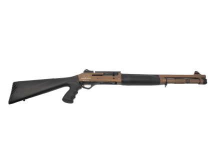 Black Aces Tactical S4 18.5" 12GA Semi-Auto Shotgun, Bronze - BATS4PGBRZ
