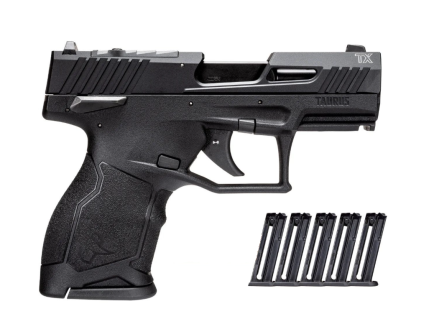 Taurus TX22 Gen2 Compact 3.6" .22LR (5)13rd O.R. Fixed Front Sight MS Pistol, Black - 1-TX22331-5X13